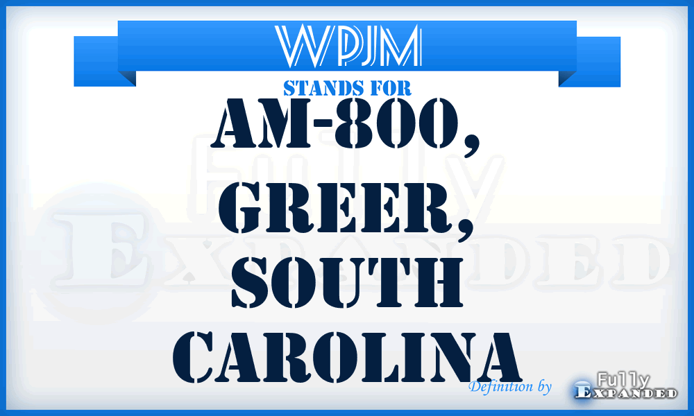 WPJM - AM-800, Greer, South Carolina