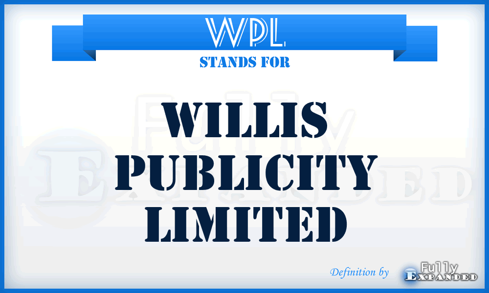 WPL - Willis Publicity Limited