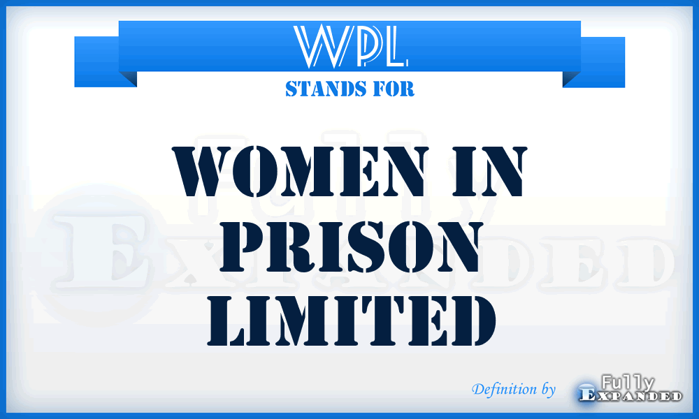 WPL - Women in Prison Limited