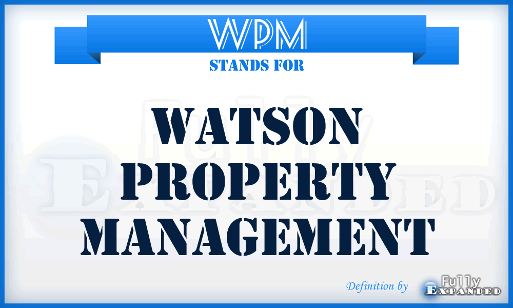 WPM - Watson Property Management