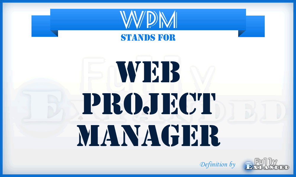 WPM - Web Project Manager