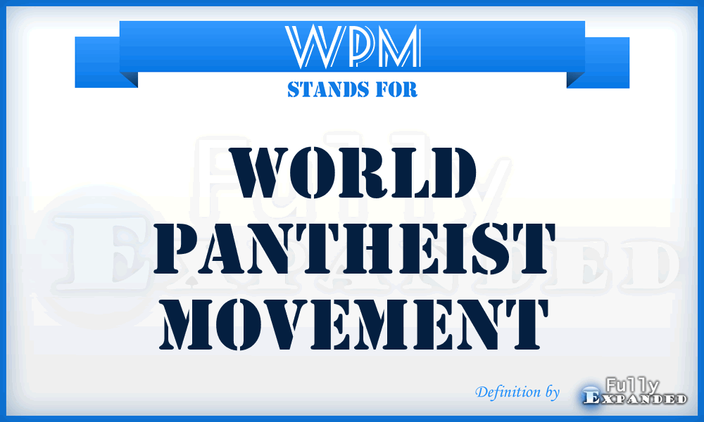 WPM - World Pantheist Movement