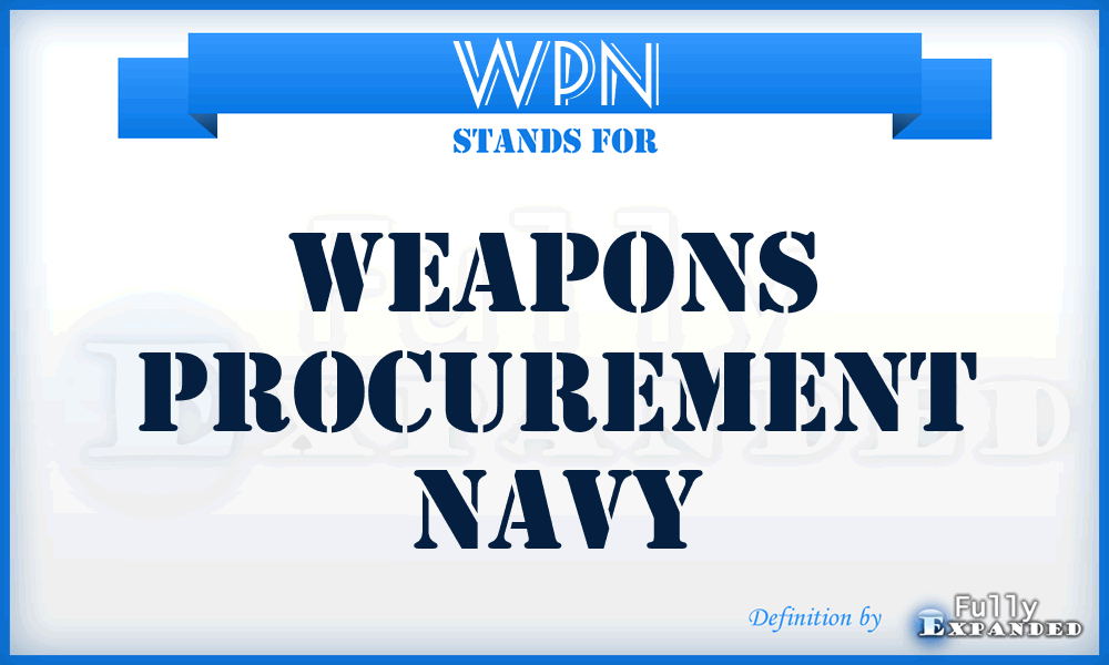 WPN - Weapons Procurement Navy