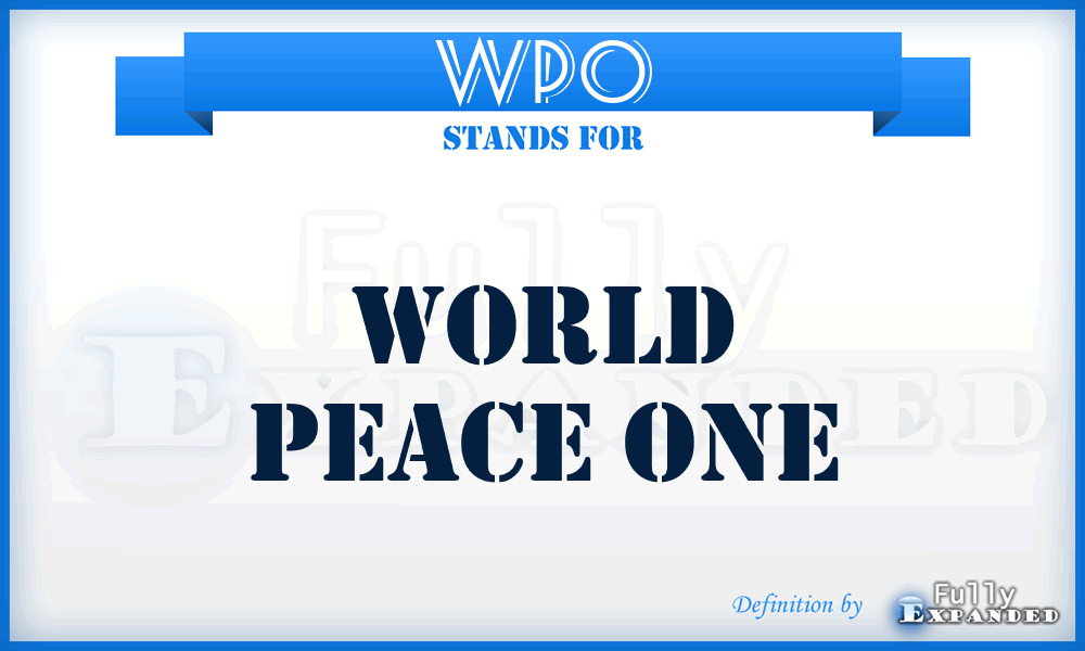 WPO - World Peace One