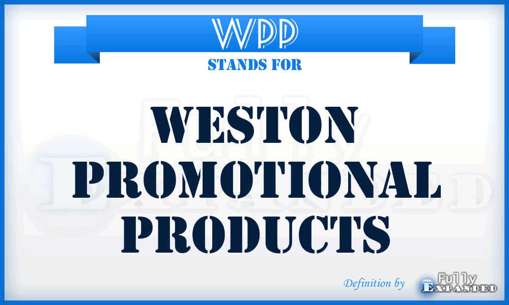 WPP - Weston Promotional Products