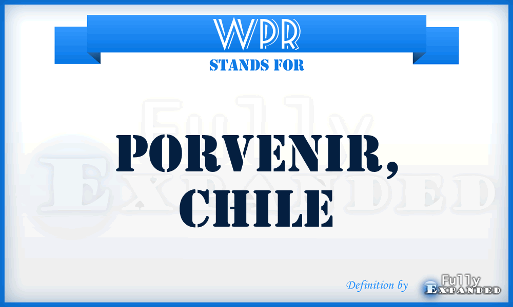 WPR - Porvenir, Chile