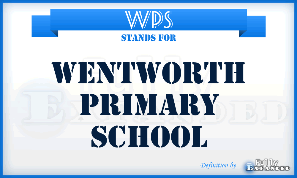 WPS - Wentworth Primary School