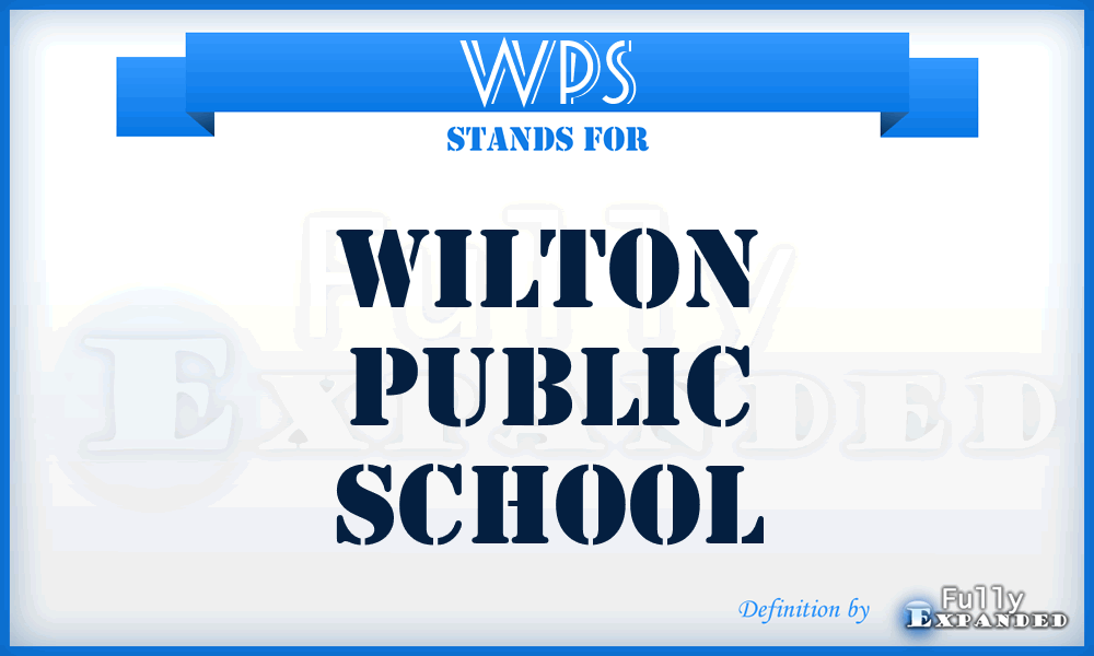 WPS - Wilton Public School
