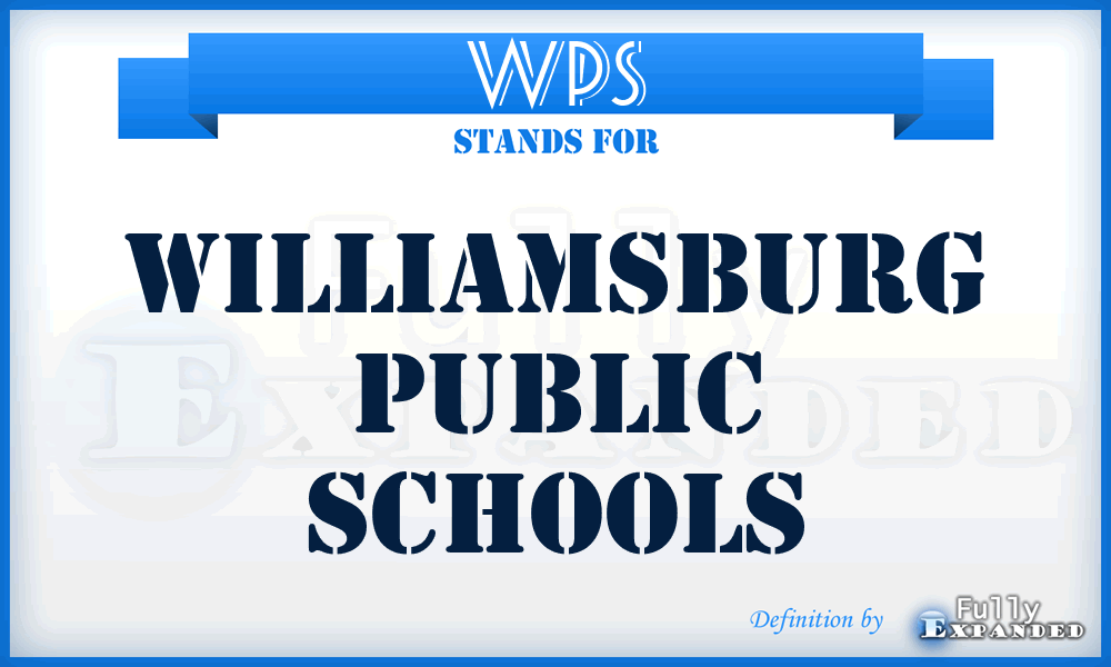 WPS - Williamsburg Public Schools