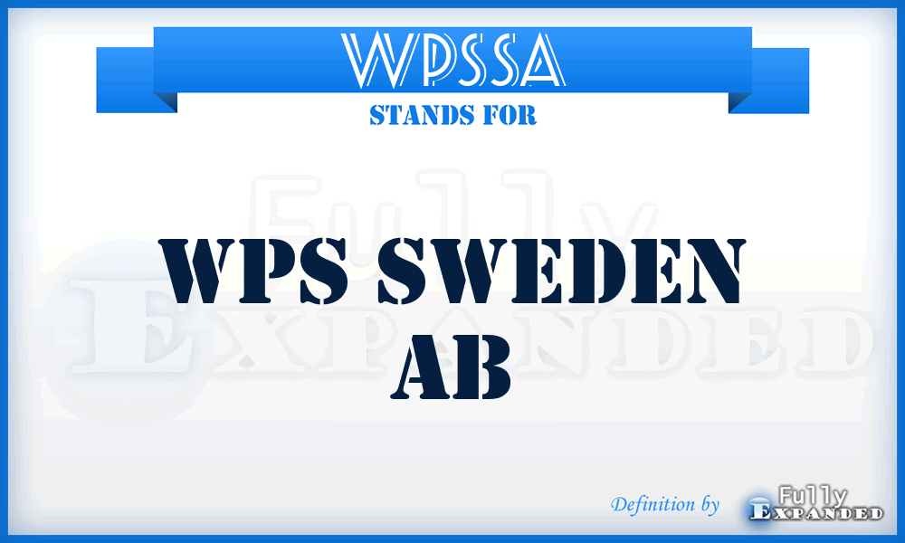 WPSSA - WPS Sweden Ab