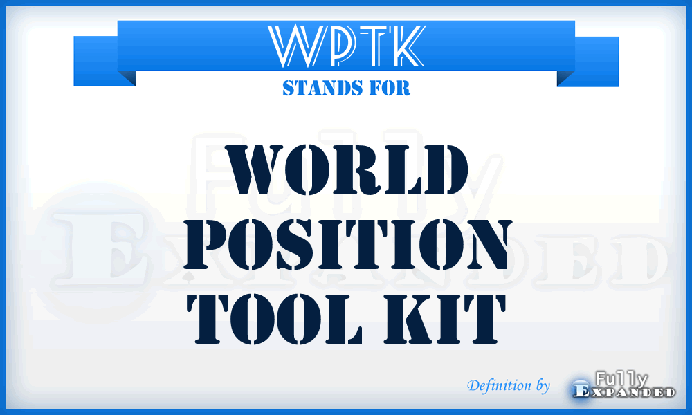 WPTK - World Position Tool Kit
