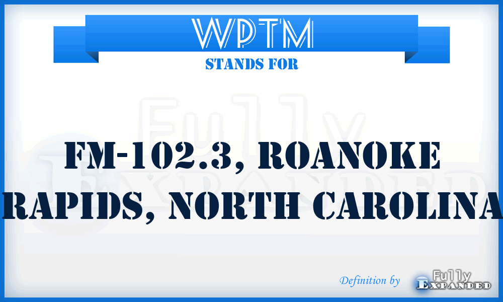 WPTM - FM-102.3, Roanoke Rapids, North Carolina