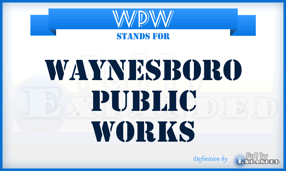 WPW - Waynesboro Public Works