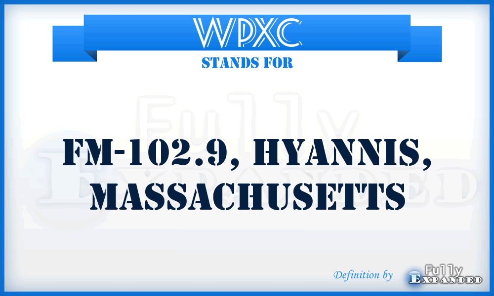 WPXC - FM-102.9, Hyannis, Massachusetts