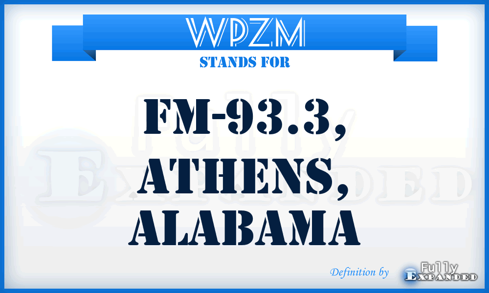 WPZM - FM-93.3, Athens, Alabama