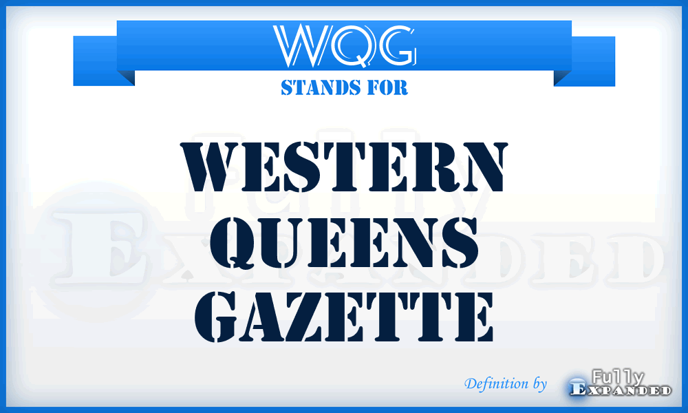 WQG - Western Queens Gazette