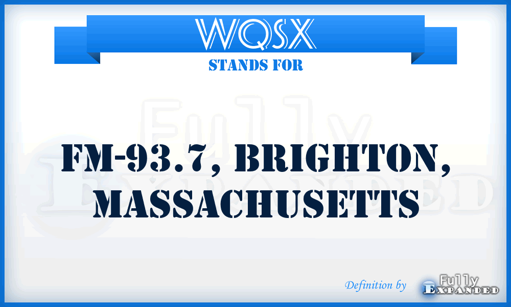 WQSX - FM-93.7, Brighton, Massachusetts