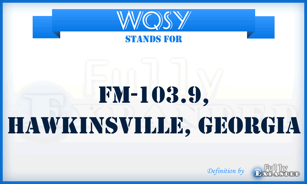 WQSY - FM-103.9, Hawkinsville, Georgia