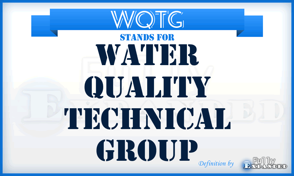WQTG - Water Quality Technical Group