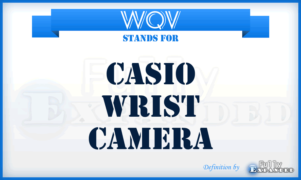 WQV - Casio wrist camera