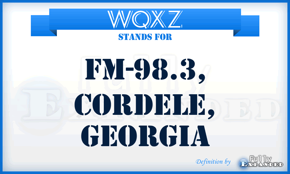 WQXZ - FM-98.3, Cordele, Georgia