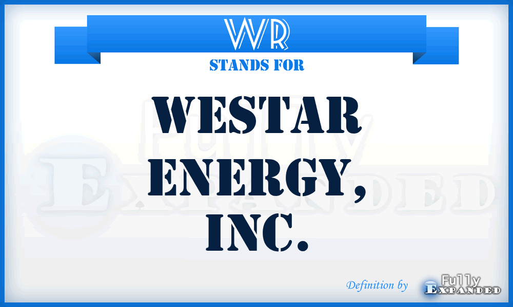WR - Westar Energy, Inc.