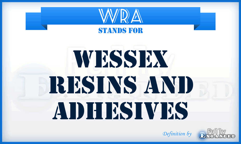 WRA - Wessex Resins and Adhesives