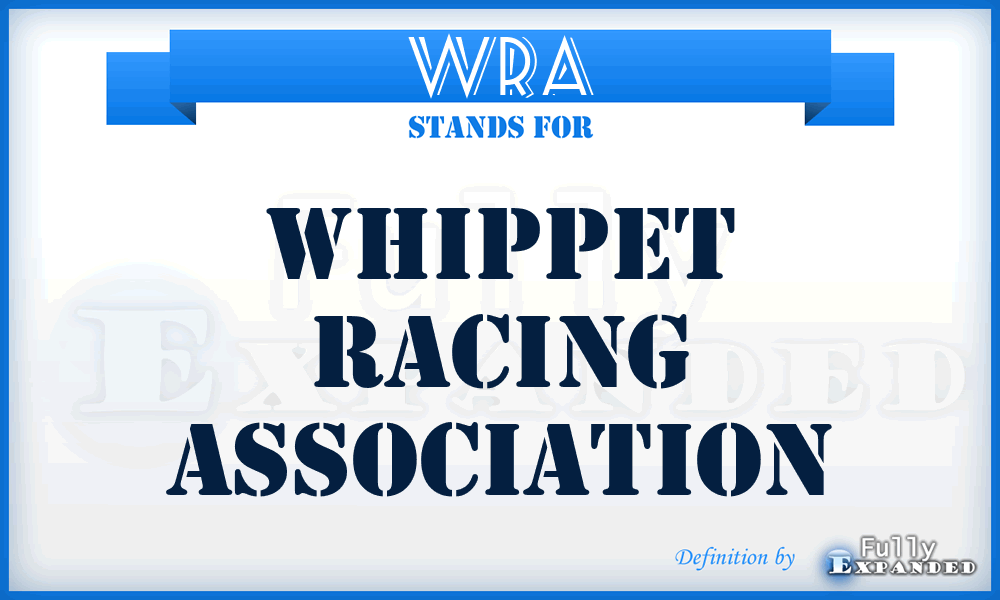 WRA - Whippet Racing Association