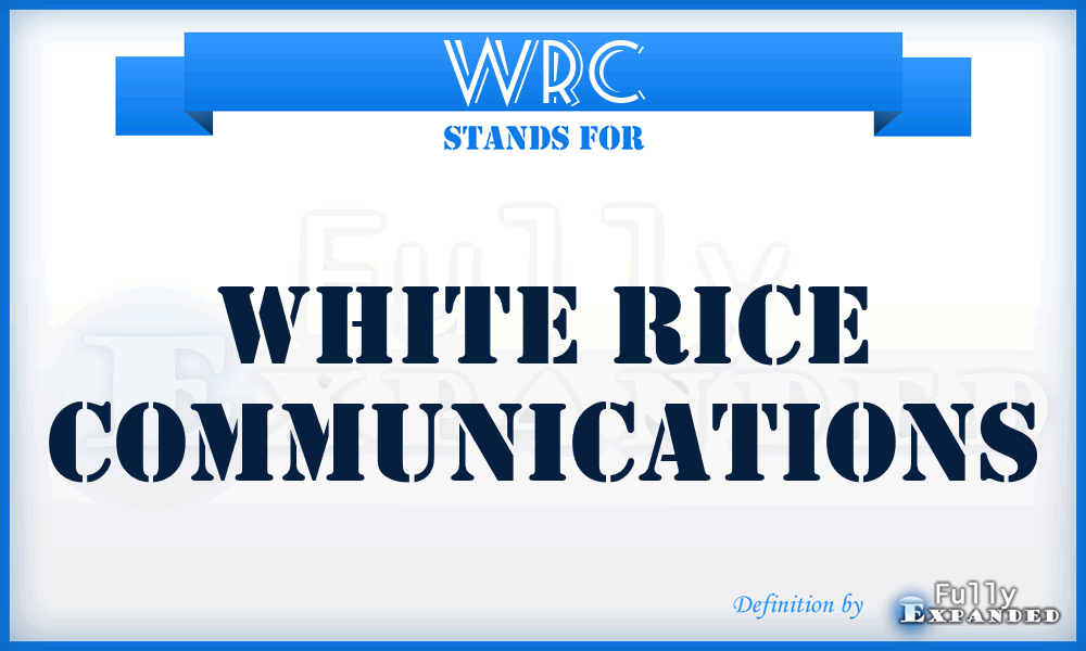 WRC - White Rice Communications