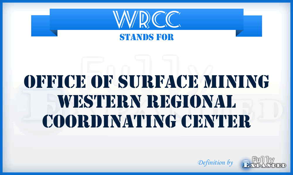 WRCC - Office of Surface Mining Western Regional Coordinating Center