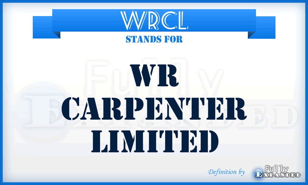 WRCL - WR Carpenter Limited