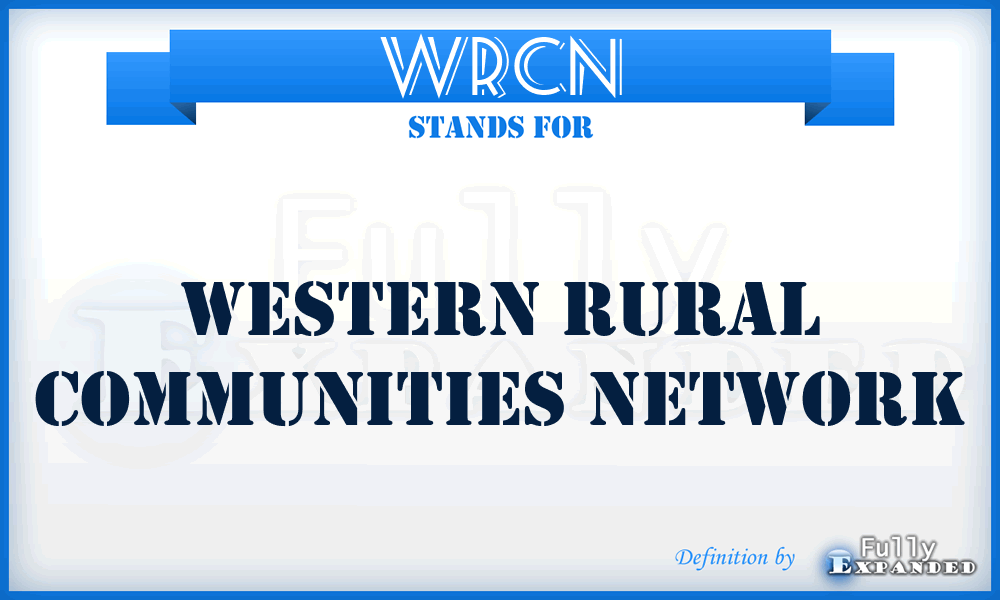 WRCN - Western Rural Communities Network