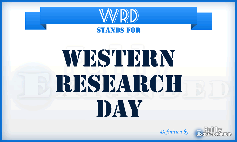 WRD - Western Research Day