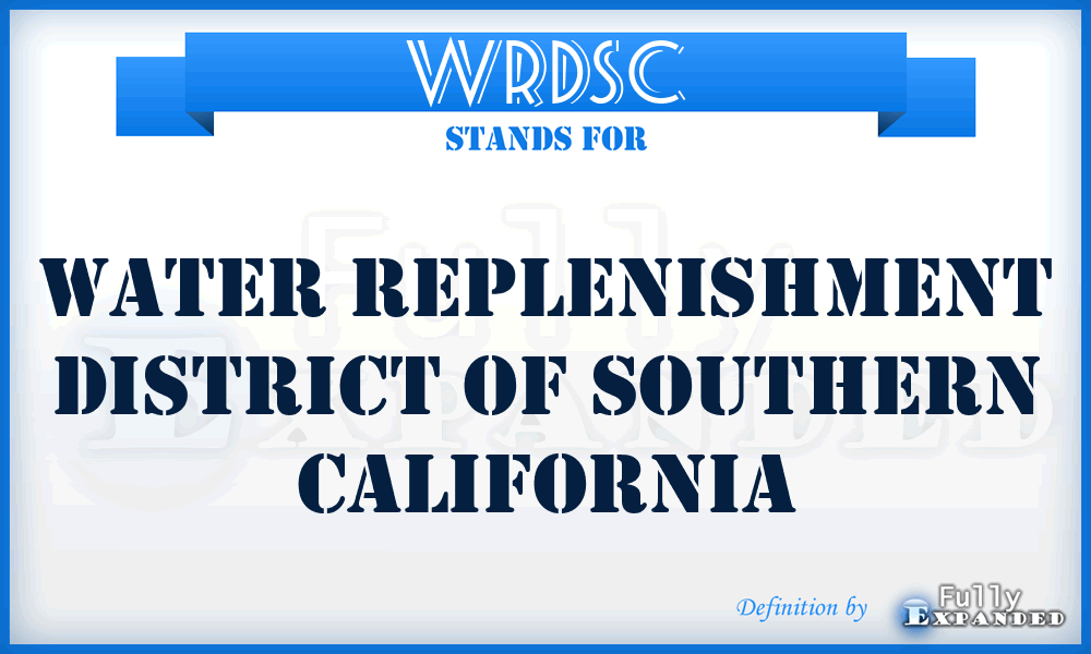 WRDSC - Water Replenishment District of Southern California