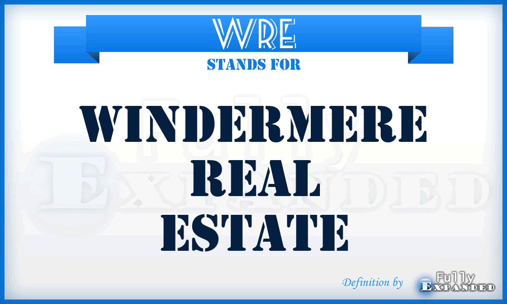 WRE - Windermere Real Estate