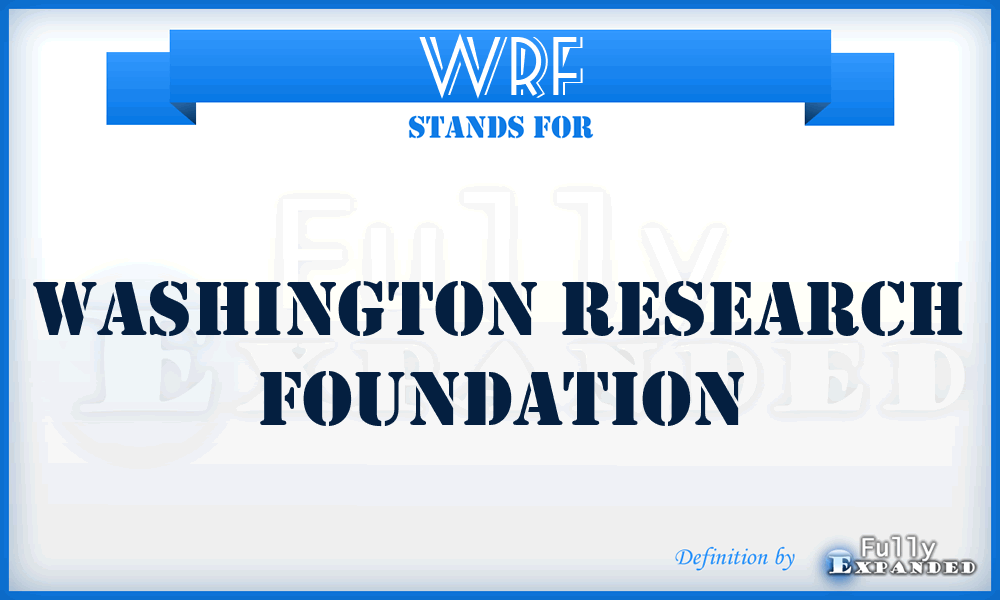 WRF - Washington Research Foundation