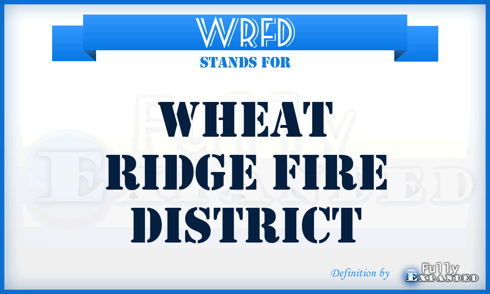 WRFD - Wheat Ridge Fire District