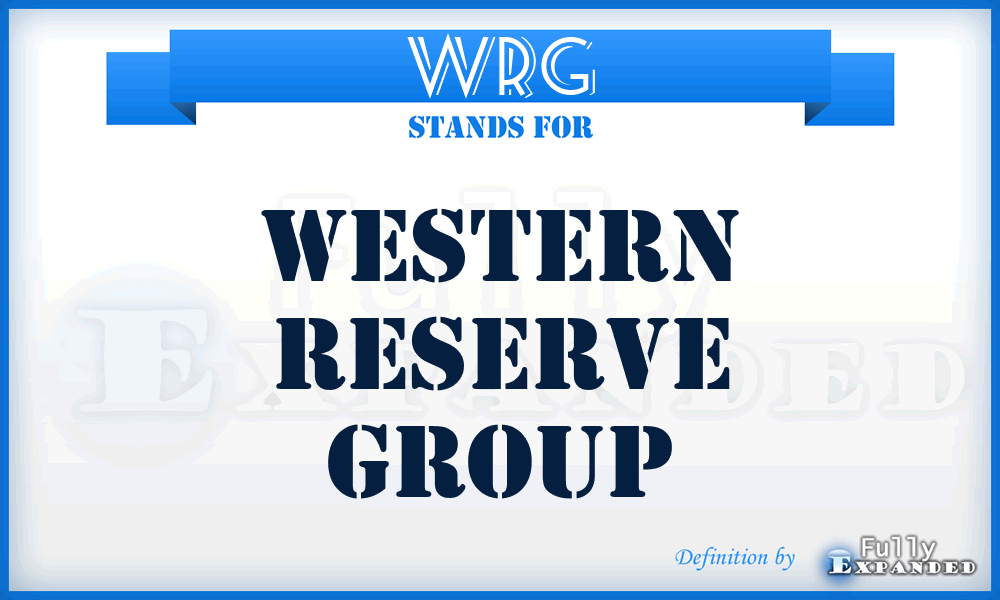 WRG - Western Reserve Group