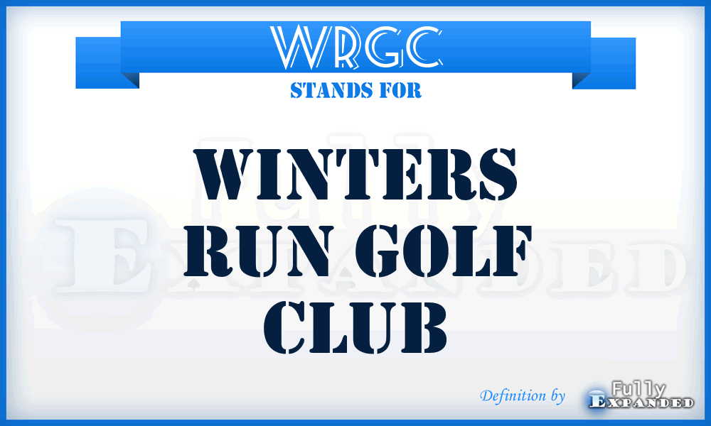 WRGC - Winters Run Golf Club