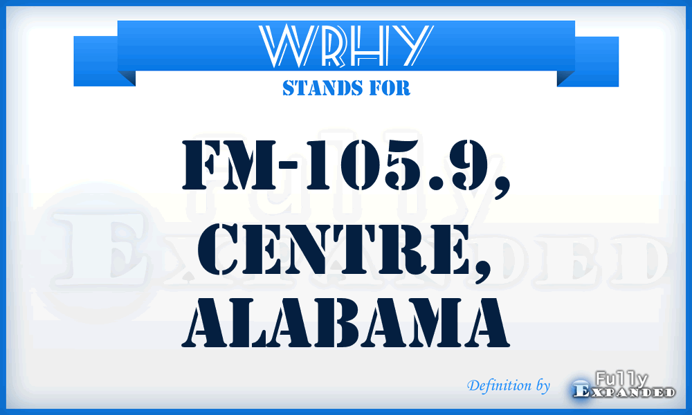 WRHY - FM-105.9, Centre, Alabama