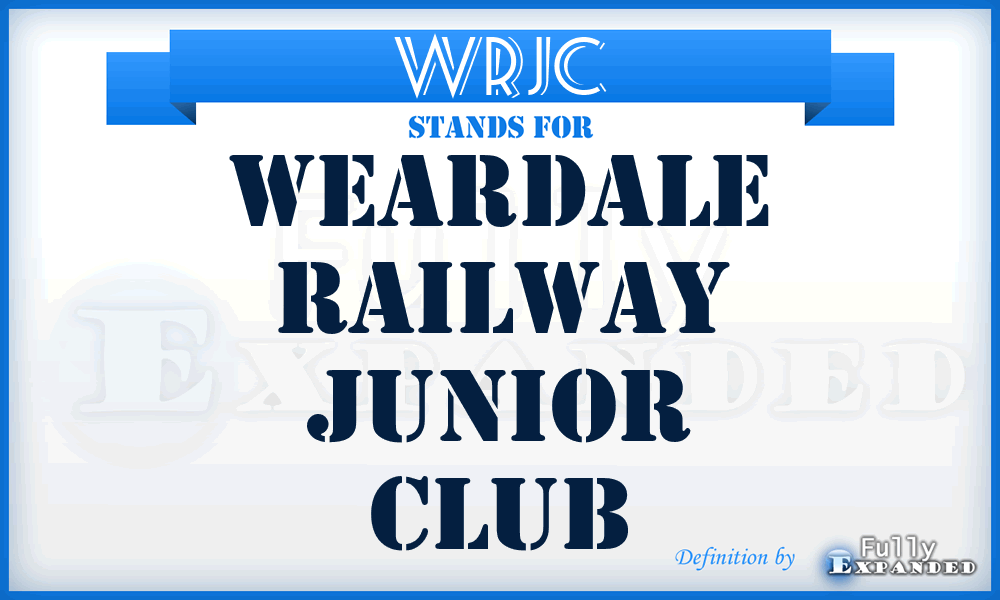WRJC - Weardale Railway Junior Club