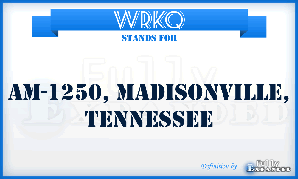 WRKQ - AM-1250, Madisonville, Tennessee