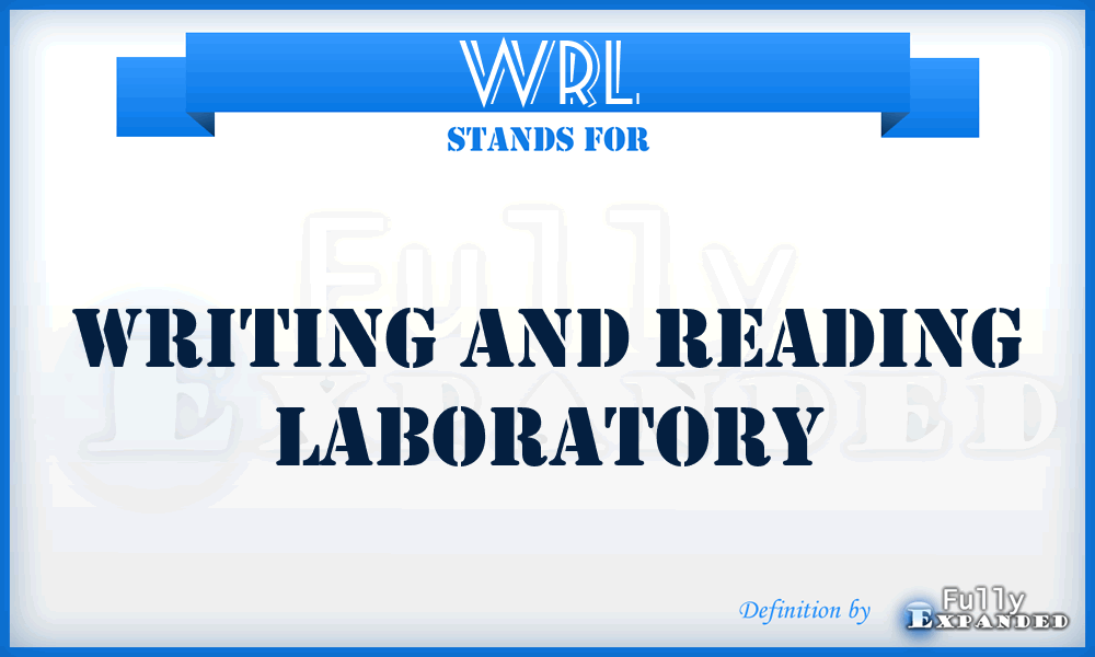 WRL - Writing and Reading Laboratory