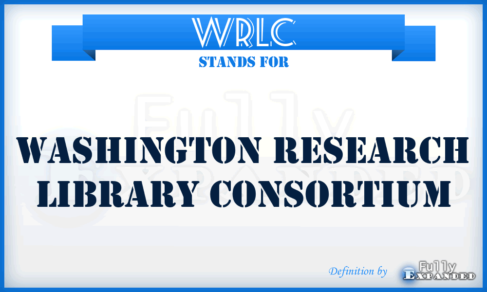WRLC - Washington Research Library Consortium