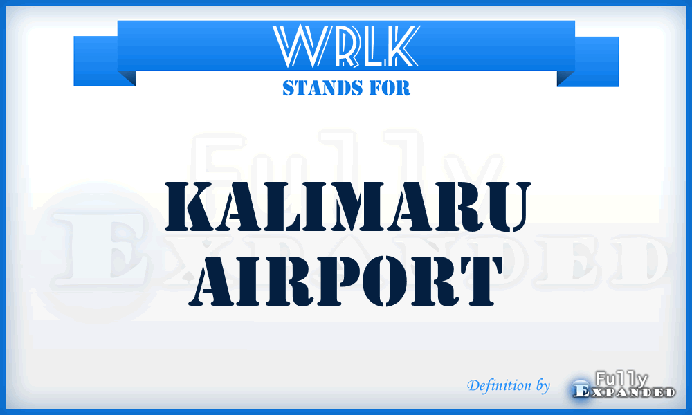 WRLK - Kalimaru airport