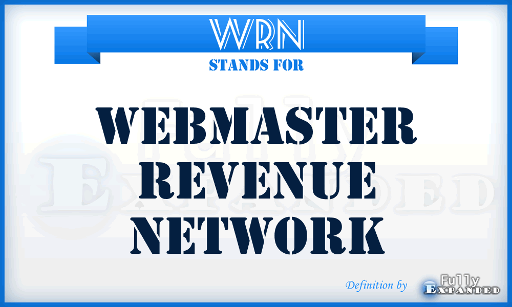 WRN - Webmaster Revenue Network