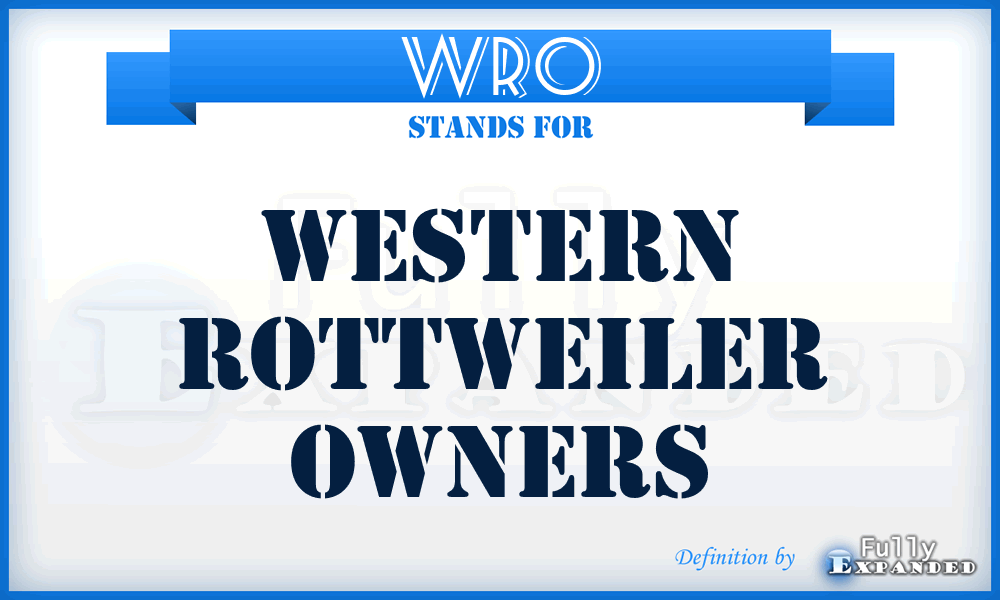 WRO - Western Rottweiler Owners