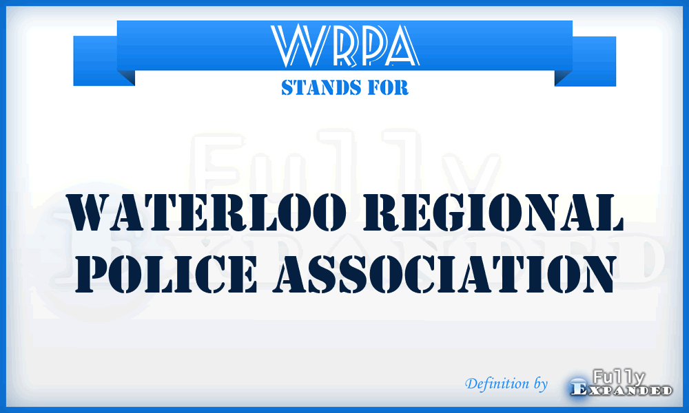 WRPA - Waterloo Regional Police Association
