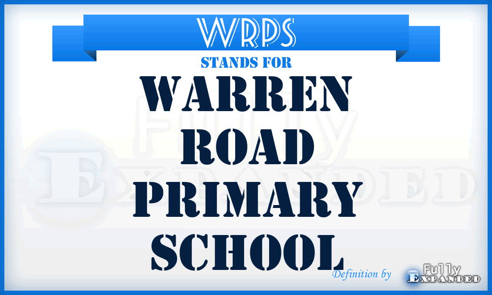 WRPS - Warren Road Primary School