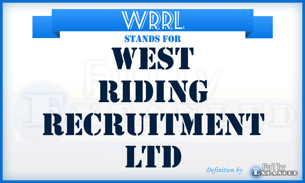 WRRL - West Riding Recruitment Ltd